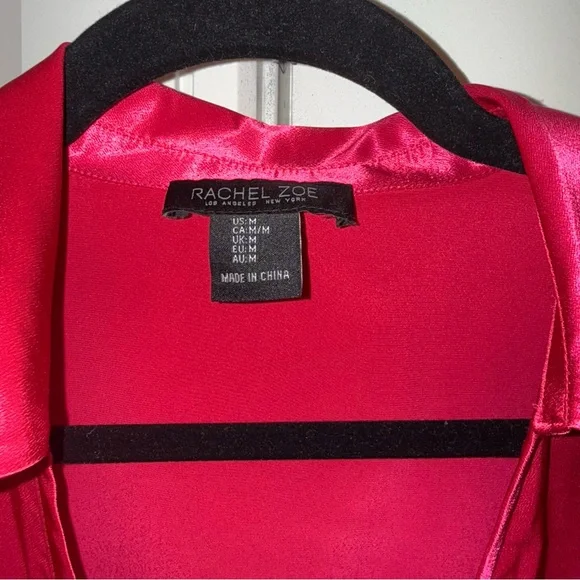 Rachel Zoe Vibrant Red Satin Blouse - Picture 3 of 3